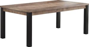 Tavolo da pranzo trendteam Emile riproduzione rovere tabacco/nero, L/A/D circa 200/77/100 cm