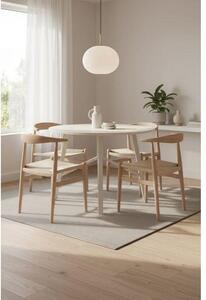 Tavolo da pranzo ELURU beige, rotondo, Ø 100 x 76 cm, per 4 persone – piano in MDF con gambe in metallo