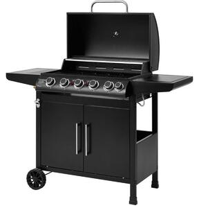COOKINGBOX Paarl 5SB: Griglia a gas con 5 bruciatori principali e un bruciatore laterale, dimensioni 70 x 42 cm