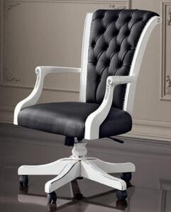 Sedia da ufficio in legno poltrona direzionale chesterfield mobili italiani poltrona girevole poltrona sedia