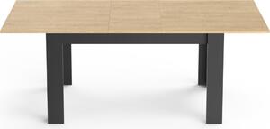 Calicosy - Tavolo allungabile da 160 a 200 cm in decorazione rovere Hamilton e nero opaco - CRAFT