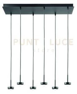 Base rettangolare per sospensione ekos 6 luci rettangolare a led 30