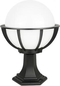 Lampada da giardino a stelo 43 cm sfera bianca o fumé 25 cm 1xE27 nero IP43 SU-MA Kule K 4011/1/KPO 250
