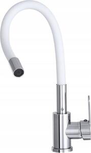 Rubinetto da cucina Rubinetto acqua Miscelatore lavello Miscelatore doccia Flessibile Bianco 10899