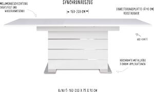 Tavolo estraibile Intertrade bianco; 001639