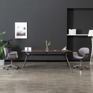 The Living Store Sedia da ufficio girevole in tessuto grigio
