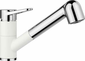 Blanco Wega S - Miscelatore per lavello con doccia estraibile, bianco/cromo 526421