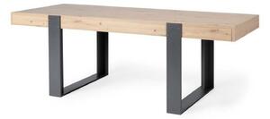Tavolo da pranzo - Decoro Craftsman in rovere e grigio ombra - L 223,9 x P 93 x H 78,6 cm - LOFT