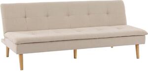 Divano letto - 3 posti - AGATHE - Tessuto beige - 180 x 74 x 72 cm