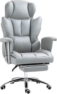 Sedia da ufficio HOMCOM con funzione reclinabile, sedia da scrivania ergonomica, sedia girevole