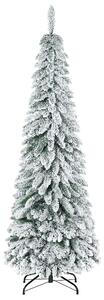 HOMCOM Albero di Natale Innevato 180cm con 523 Rami e Base in Acciaio per Interni