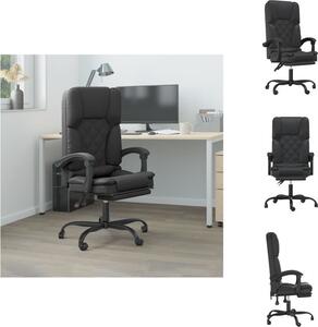 VidaXL Sedia da ufficio con funzione massaggio in Pelle finta nera - Sedie da ufficio