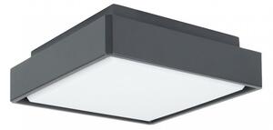 Lampada da soffitto esterna plafoniera quadrata LED 18W grigio scuro IP65 SU-MA BN-KW200
