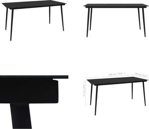 Tavolo da esterno quadrato nero 80x80 cm KEVIN | Maisons du Monde
