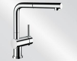 Blanco Linus S-F - Miscelatore per lavello con bocca estraibile, ribaltabile sotto la finestra, cromo 514023