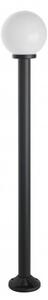 Lampada da giardino 170 cm sfera bianca o fumé 20 cm 1xE27 nero IP43 SU-MA Kule K 5002/1/K 200