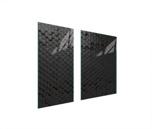 Piastre copri fornelli 2 pezzi 75x52 Copri piano cottura in Vetroceramica tagliere in vetro modello nero