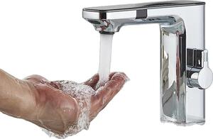 Rubinetto per lavabo, da incasso, in ottone, stile contemporaneo, cromo
