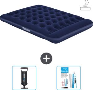 Materasso gonfiabile Bestway - 2 persone - 152 x 203 x 28 cm - Blu - Accessori inclusi