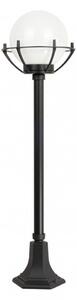 Lampada da giardino a stelo 102 cm sfera bianca o fumé 25 cm 1xE27 nero IP43 SU-MA Kule K 5002/2/KPO