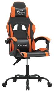 Sedia da Gaming Nero e Arancione in Pelle finta