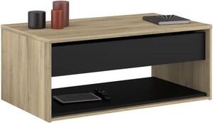 Tavolino pieghevole - OSTARA - Rettangolare - Rovere / Nero - Pieghevole - 110 x 65 x 45/67,2 cm
