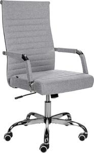Sedia da ufficio ergonomica - Sedia da ufficio - regolabile in altezza, design confortevole | Colore: Grigio | Materiale: Polvere