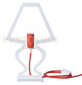 Abat jour silhouette bianco in ferro 22x33cmh