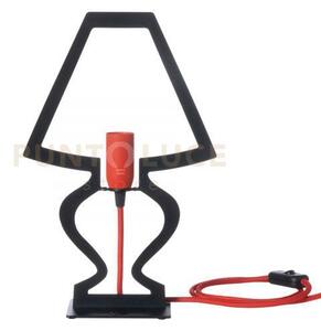 Lampada da tavolo design silhouette piccola nero