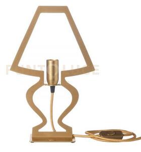 Lampada da tavolo design silhouette piccola oro trasparente