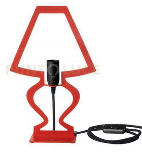 Abat jour silhouette rosso in ferro 22x33cmh