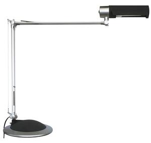 MAUL lampada da tavolo MAULoffice E27 LED 3.000 K base a morsetto argento