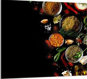 PIATTO IN VETRO PER CUCINA 65x60 Spezie