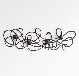 Appendiabiti da muro di design doodle nero