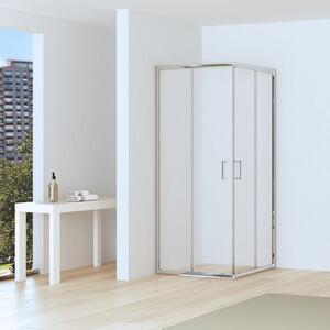 Kamalu box doccia ad angolo 70x70 altezza 170 vetro trasparente 6mm | chiara edge-q