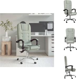 VidaXL Sedia da ufficio con funzione massaggio in velluto grigio chiaro - Sedie da ufficio