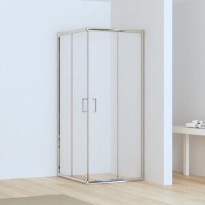 Kamalu box doccia angolo 90x90 altezza 170cm vetro anticalcare trasparente | chiara edge-q