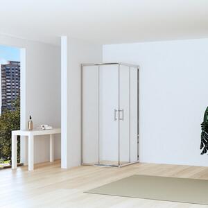 Kamalu box doccia angolare 70x70 altezza ridotta 170 cm vetro trasparente 6mm | chiara edge-r