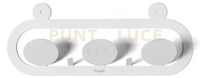 Appendiabiti di design frog bianco marmo in ferro 40x15,5h cm