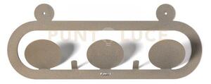 Appendiabiti di design frog beige in ferro 40x15,5h cm