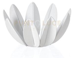 Bomboniera cestino ficus bianco in ferro 14x11h cm