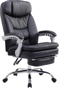 Sedia direzionale ergonomica XL - Sedia da ufficio confortevole - con poggiapiedi regolabile | Colore: nero