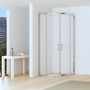 Kamalu box doccia 90x90cm semicircolare altezza ridotta 170 cm | chiara curv-r