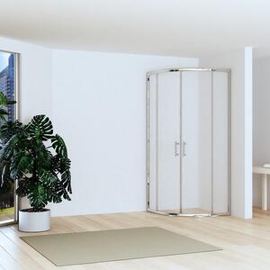 Kamalu box doccia 80x80cm semicircolare altezza ridotta 170 cm | chiara curv-r