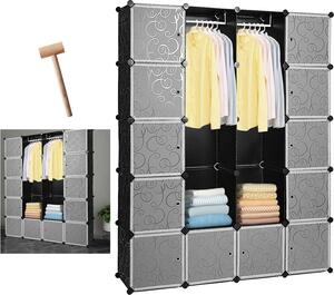 Yakimz sistema di scaffalatura armadio fai da te plug-in armadio 20 scatole/decoro stampato