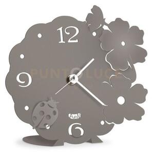 Bomboniera orologio coccinella fango in ferro 15x15cmh