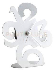 Bomboniera orologio plink bianco in ferro 13x17cmh