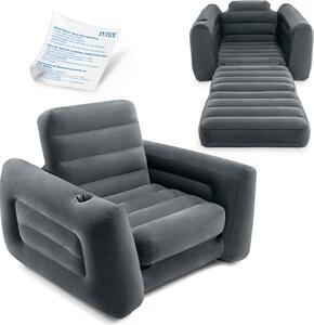 Sedia gonfiabile, materasso, rullo, letto 2in1 INTEX - 221x107x66 cm
