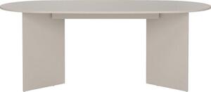 Tavolo da pranzo FAMILY – Forma ovale – Finitura beige cashmere – 6 posti – 200 x 100 x 76 cm