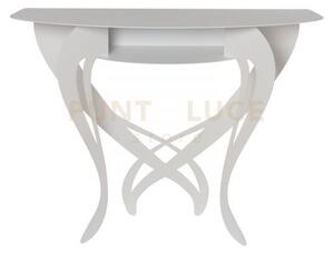 Consolle elegante frida bianco marmo in ferro 110x35x85cmh